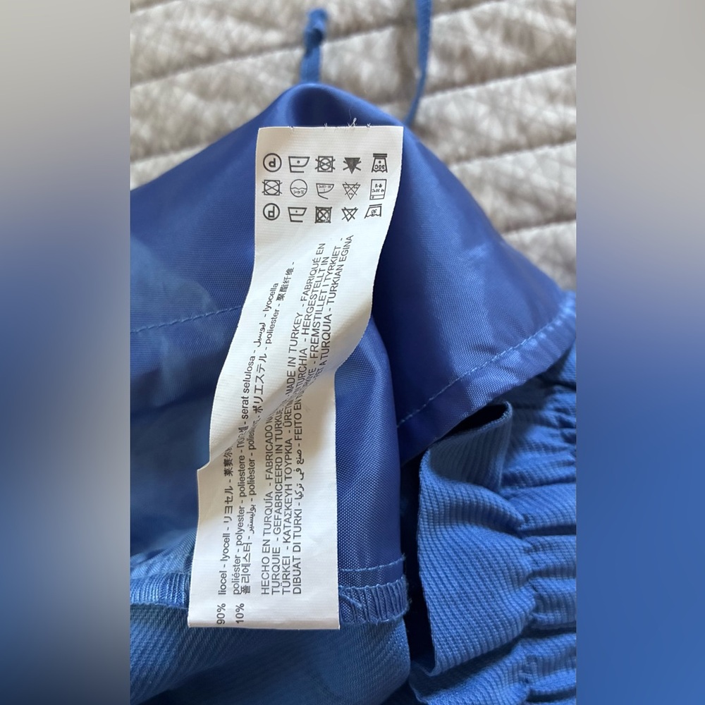 ZARA WOMAN Blue Elastic Waist Pants - Picture 8 of 10